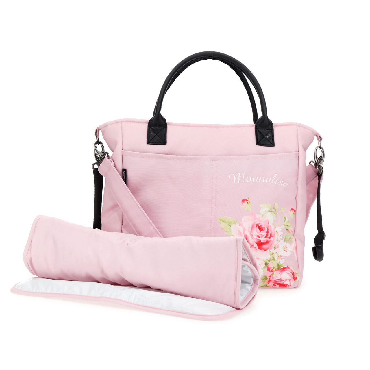 Leclerc Baby by Monnalisa mähkmekott koos mähkimisalusega Antique Pink